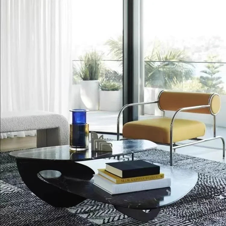 Stainless Steel Single Sofa Recliner Italian Living Room Furniture Home Leisure Back Armchair Designer Fabric Living Room Chairs