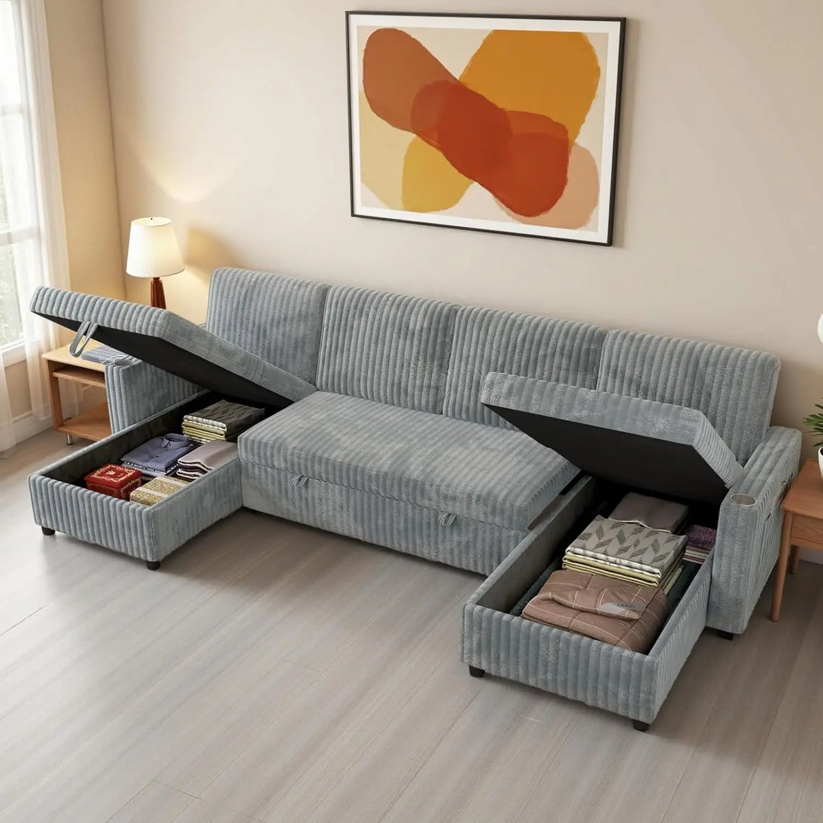 Sleeper Sectional Sofa, 110