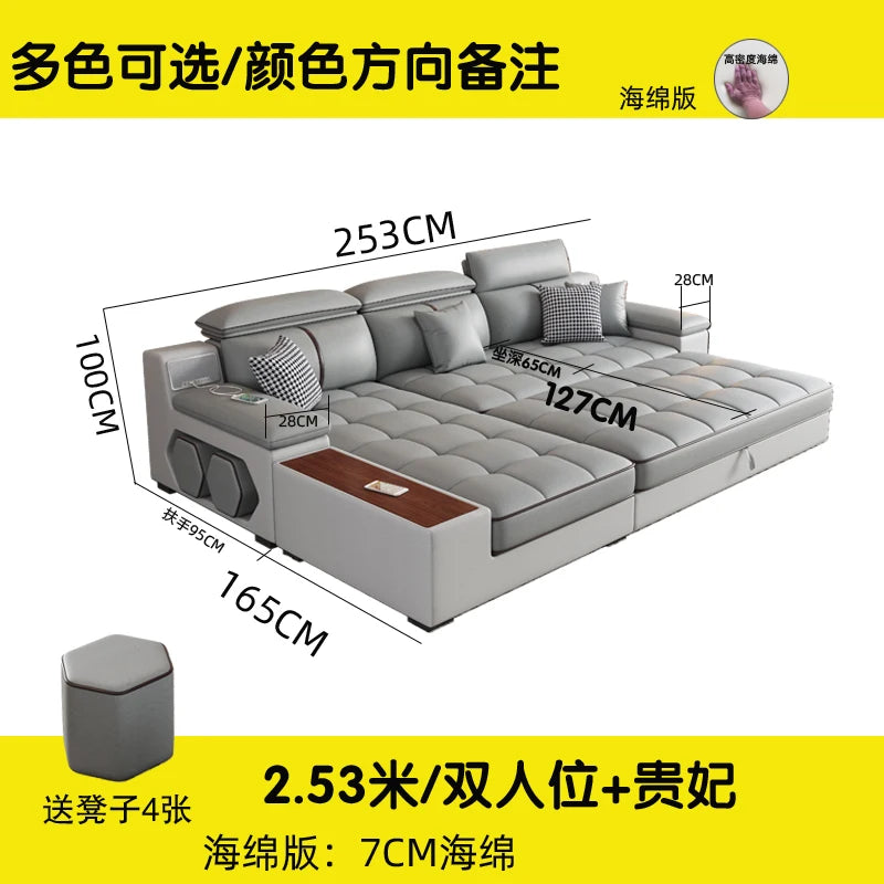 Multifunctional Nordic Recliner Sofas Bed Floor Foldable Modern Sofas Living Room Luxury Divani Da Soggiorno Home Furniture