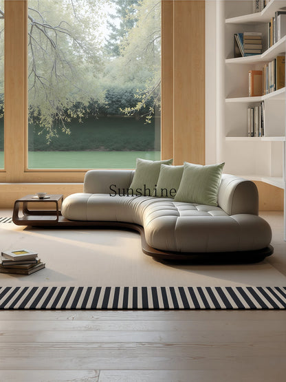 Arc corner sofa living room corner creative coffee table combination furniture simple and modern