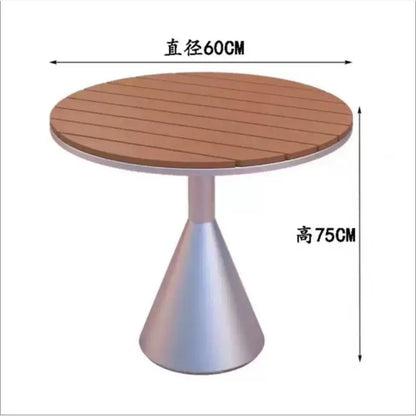 Leisure Sun-Proof Outdoor Bistro Set Small Round Table for Restaurant Music Bar and Patio Lounge Dining