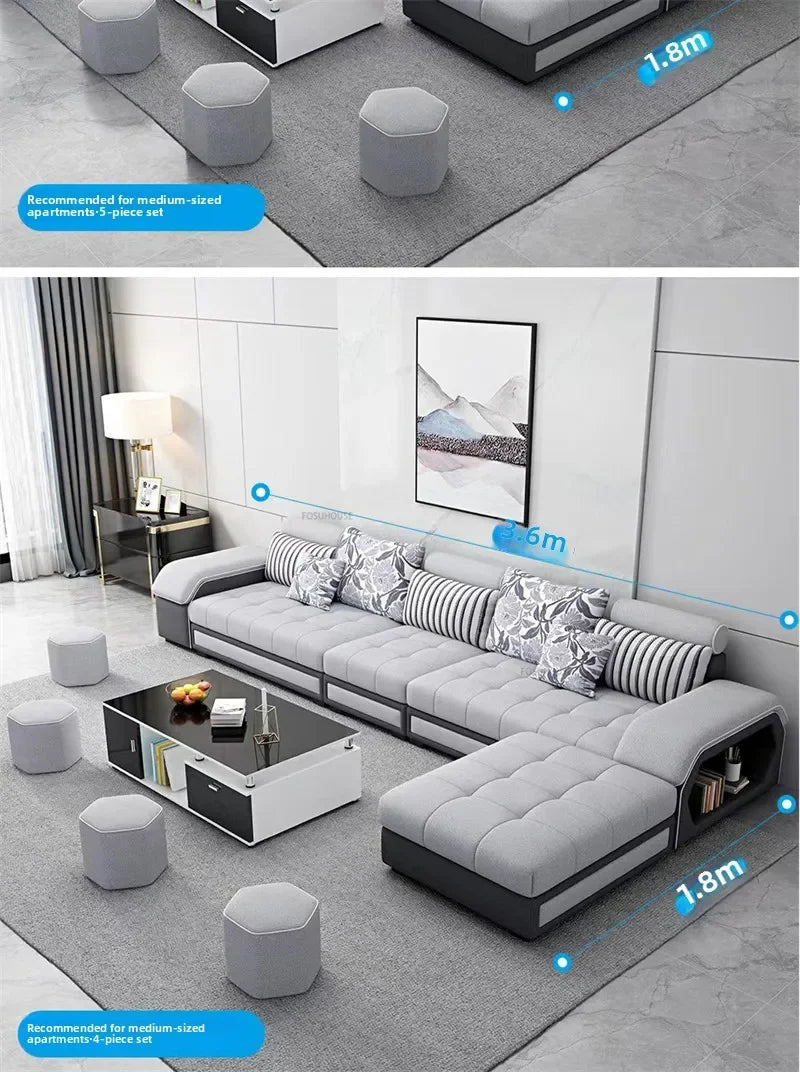 Nordic Fabric Living Room Sofas Combination Modern Apartment Single Sofas for Living Room Furniture Creative Corner Sofa v