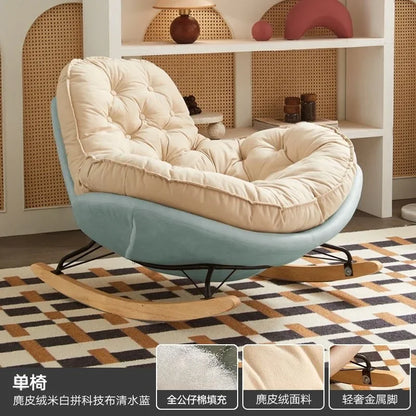 Thickened Penguin Rocking Chair Balcony Sofa Home Bedroom Leisure Chair Wide