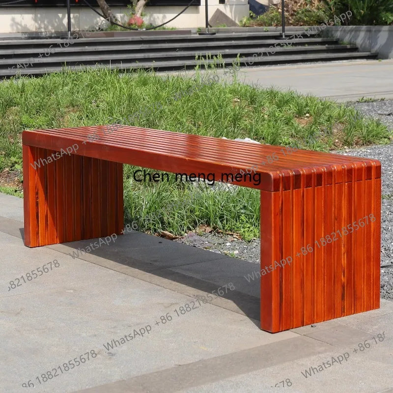 Banc en bois personnalisé pour usage extérieur et intérieur, chaise en bois massif écologique, bonne capacité de charge, banc d'attente de jardin