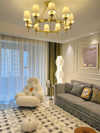 Big white Internet celebrity rocking chair lazy sofa single rocking cream living room lazy chair simple balcony bedroom