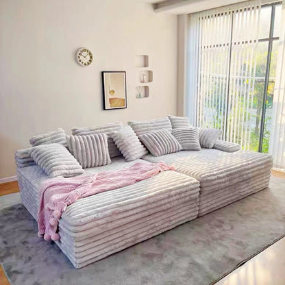Convertible Compressed Sofa Living Room Lounges Modern Lazy Sofa Bed Straight Row Corduroy Bedroom Balcony House Furniture