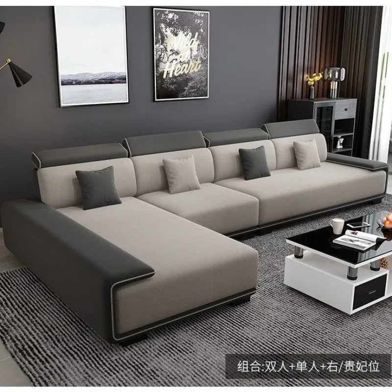 Nordic technology fabric sofa living room modern complete latex light luxury combination dual-purpose