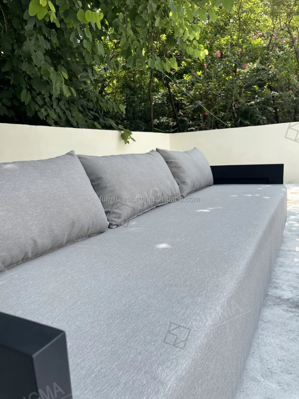 Sigma Designer Aluminum Furniture with Cushions Sofa Set Living Room Garden Patio Hotel Sectional Outdoor Sofa