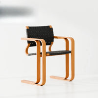 Woven chair retro solid wood designer medium and ancient style creative restaurant