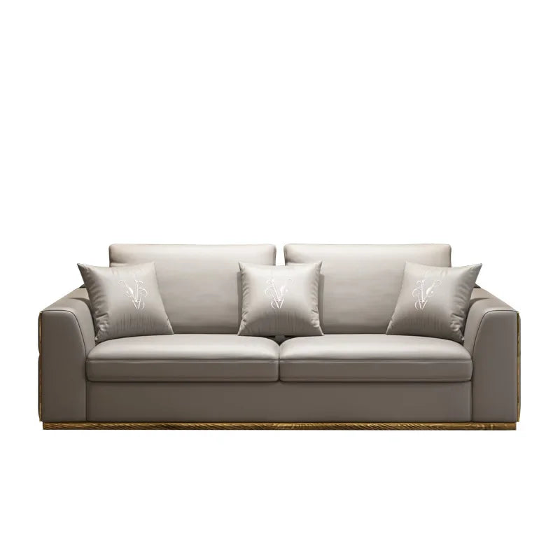 Italian Three-person Leather Sofa