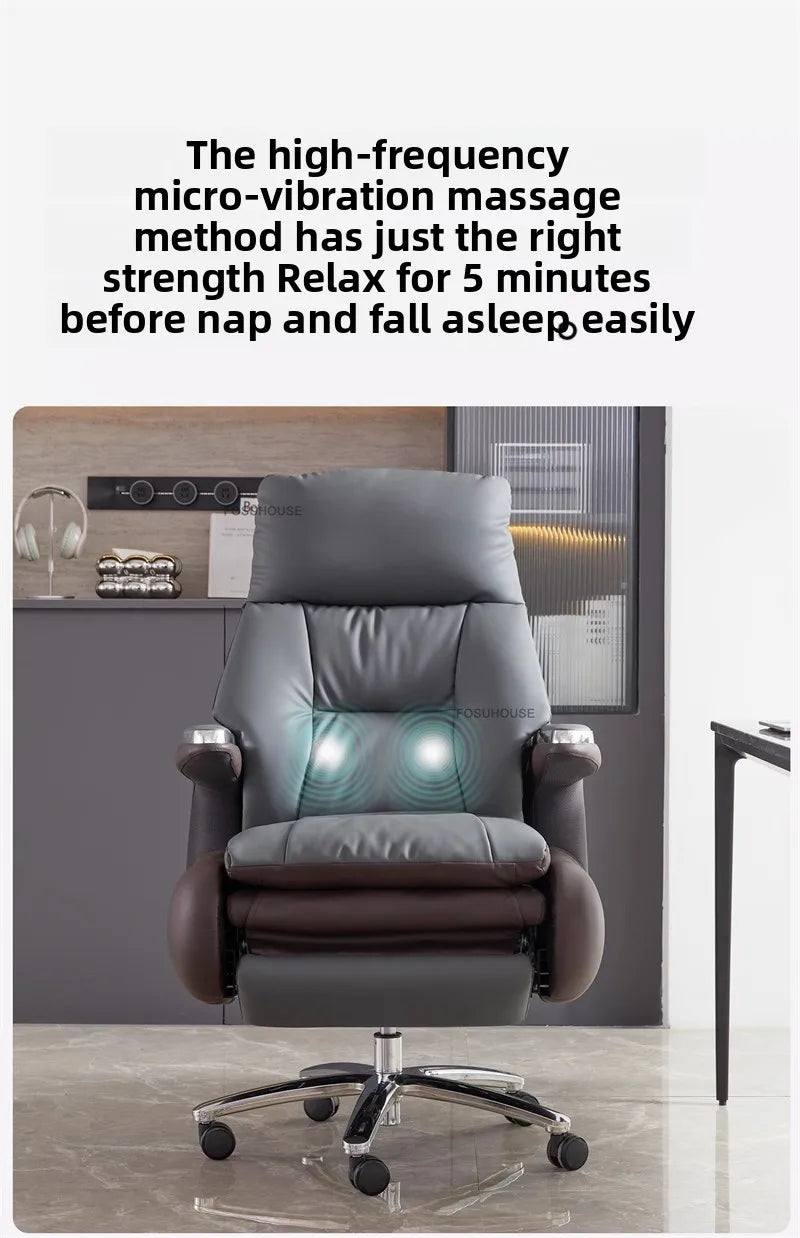 Electric Smart Office Chairs European Reclining Computer Chair Home Gaming Armchair Modern Office Furniture High-end Boss Chair