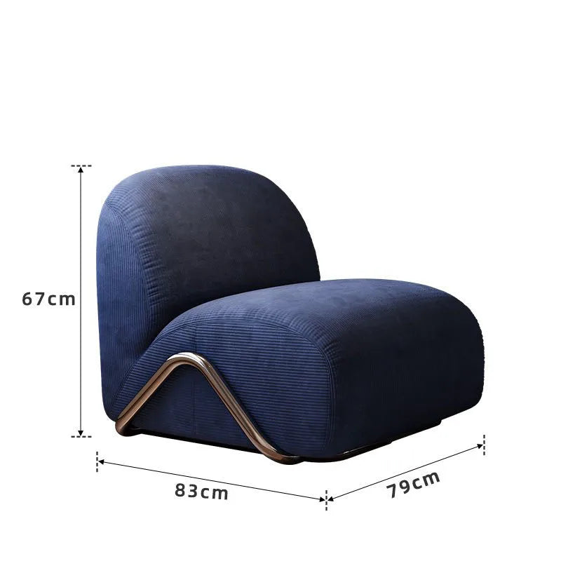 Modular Single Sofa Bedroom Balcony Living Room Leisure Chair Antique Designer Fabric Lazy Sofa Artistic Furniture