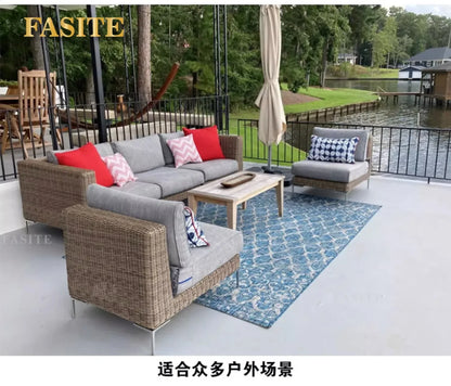 Outdoor rattan sofa outdoor rattan garden homestay sofa furniture