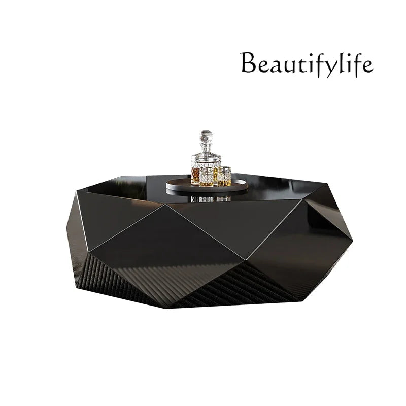 VV Italian minimalist gold diamond coffee table designer high-end small apartment hotel KTV special-shaped light luxury living r