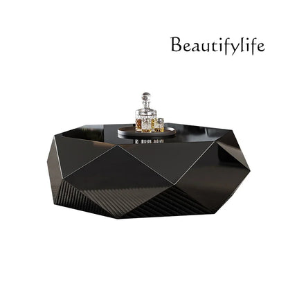 VV Italian minimalist gold diamond coffee table designer high-end small apartment hotel KTV special-shaped light luxury living r