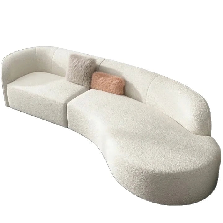 Amigos Furniture Living Room Lounge Furniture Right Chaise Modern Sectional Couch Gray Velvet  Modular Sofa With Ottoman