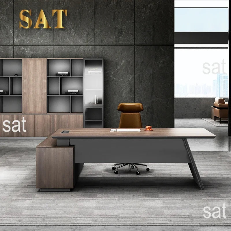 #V New 2024 Boss L Shape Luxury Office Furniture Manager High Tech Modern Executive Ceo Office Desk