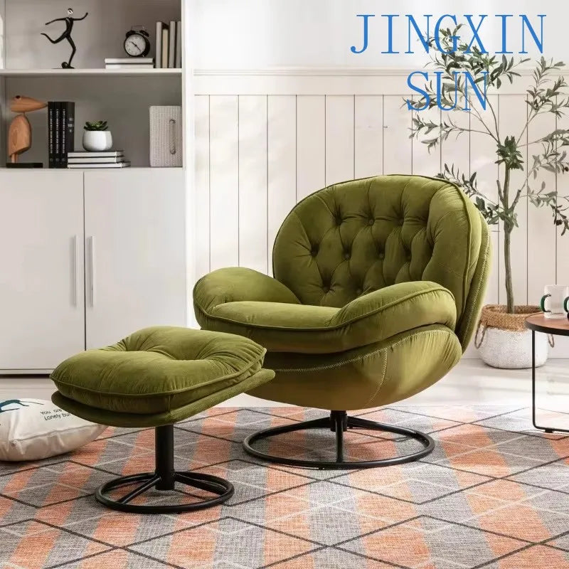 More Design Cheap Wholesale Modern Simple Velvet Comfortable Fabric Casual Reclining Wooden Lounge Living Room Chair