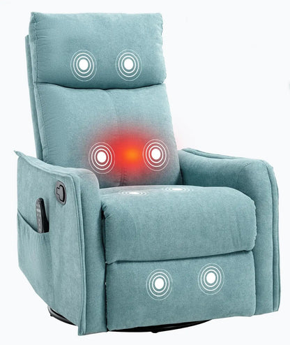 360 Swivel Rocking Recliner Chair for Adults, Nursery Rocking Chair with Heat and Massage, Glider Reclining Chair, Customized