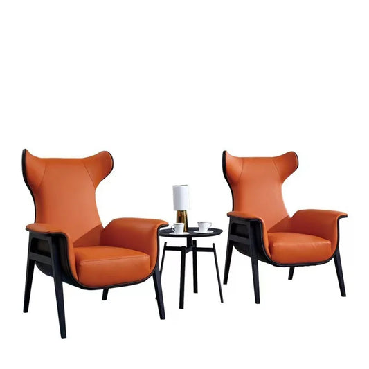Single sofa chair, modern simple study balcony lazy Internet celebrity live leisure chair, solid wood tiger chair