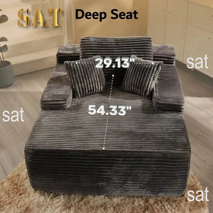 !@Wholesale Modular Sectional Sofa One Big Seat Compressed Sofa Bed Sleeper with Memory Foam Chenille Cover for Living Room