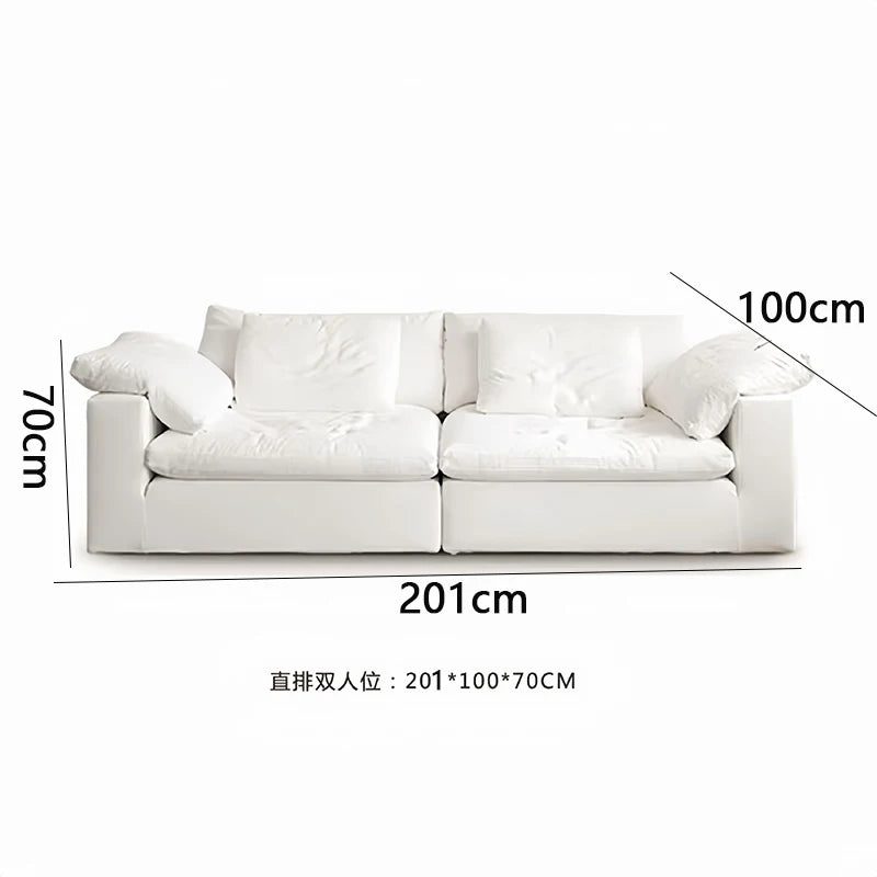 Vacuum compression cloud sofa lazy chenille fabric small apartment living room free combination module sofa furniture