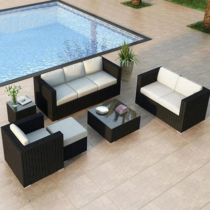 Outdoor rattan sofa combination U-shaped corner courtyard garden balcony hotel
