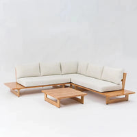 Garden Garden Furniture Outdoor Sofa Set Modern Home Style Teak Sofa with Coffee Table
