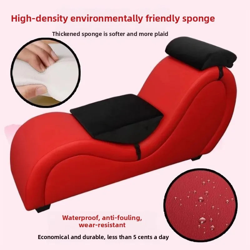 Hotel Bedroom Couple Lounge Chaise Sofa, Casual Reclining Love Seat, Modern Intimacy Chair for Couples