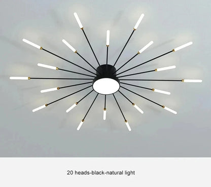 Creative Fan Shaped LED Ceiling Lamp Modern Living Room Light Home Decor Dining Bedroom Kids Room Interior Ceiling Pendant Lamp