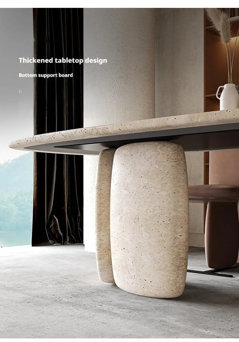Italian Minimalist Marble Dining Table, Nordic Designer Modern Kitchen Table for Home, Customizable, Safe,, Artful Style