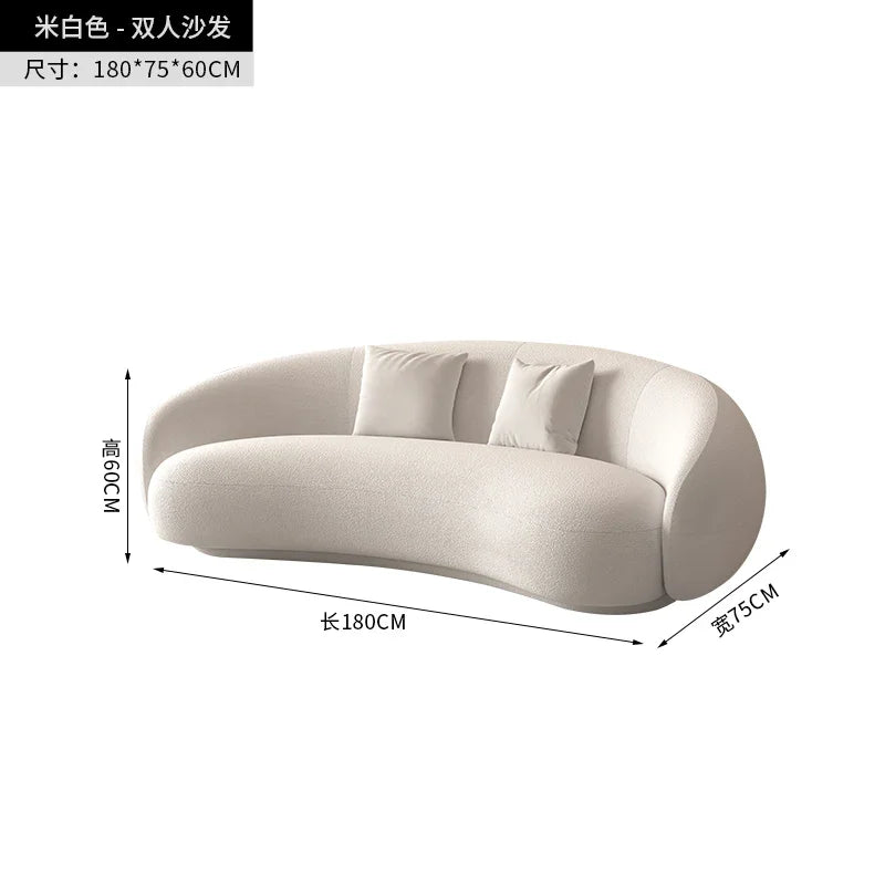 Premium Italian Banana Sofa Minimalist Shaped Sofa Living Room Simple Modern Arc Cashew Sofa