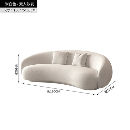 Premium Italian Banana Sofa Minimalist Shaped Sofa Living Room Simple Modern Arc Cashew Sofa