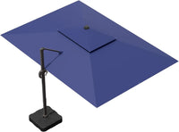 9x12 FT Patio Umbrella, Large Cantilever Rectangular Double Top Heavy Duty Offset Umbrellas with 360° Rotation, Outdoor shade