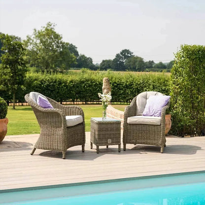 US Retro Outdoor Rattan Cafe Restaurant Table and Chair Combination Open-air Courtyard Garden Rattan Dining Table and Chairs