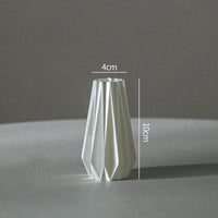 Modern Style Vase Room Decoration Plastic Flower Vase Wihte Black Flower Bottle Aesthetic Floral Arrangement Display Vase