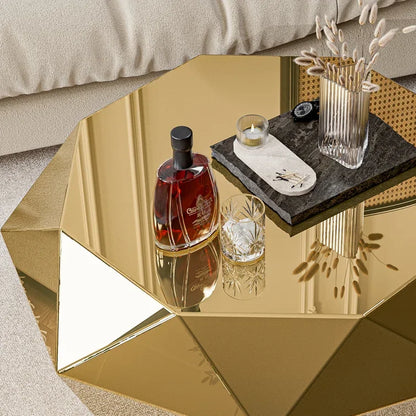 Modern fashion design rhombus coffee table stainless steel home hotel living room furniture