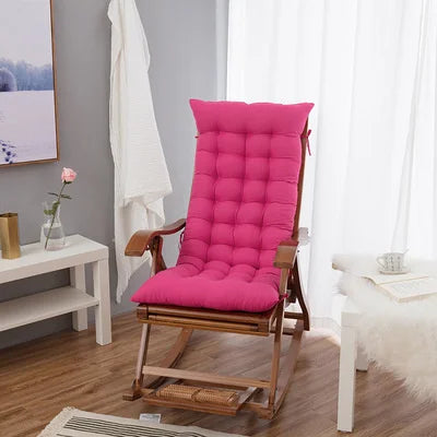 Four Seasons Thick Bench Cushion Rocker Chair Cotton Cushion Solid Color Soft Thicken Outdoor Garden Reclining Chair Cushions