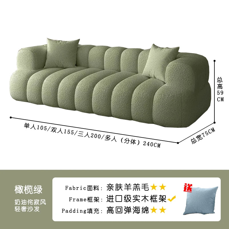 Soft Pillows Stylish European Modern Plush Reclining Sectional Sofa Comfortable Living Room Furniture Trendy Mueble Home Decor