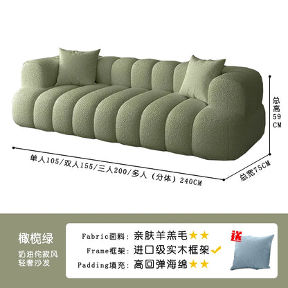 Soft Pillows Stylish European Modern Plush Reclining Sectional Sofa Comfortable Living Room Furniture Trendy Mueble Home Decor