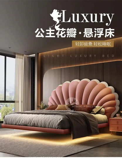 Nordic Queen Double Bed 200x220cm Luxury Design elegant king size bed Modern comfortable home cama kingsize bedroom furniture