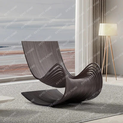 Rocking chair single solid wood recliner balcony leisure home living room bedroom lazy sofa chair