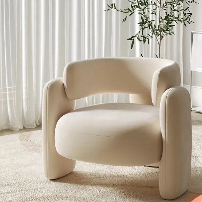 Negotiation Sofa Chair Living Room Furniture Sofas Cream Wind Balcony Single Sofa Nail Salon Beauty Salon Reception Lounge Area
