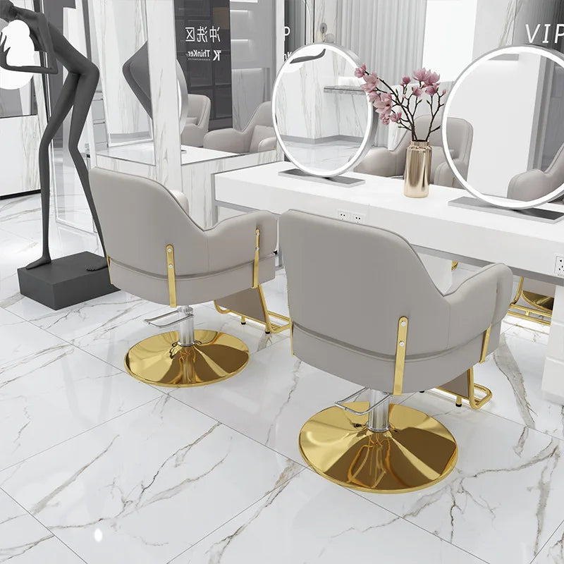 Luxury High Quality Hair Salon Haircut Chair for Beauty Salon Adjustable High Seat Barber Chair Salon