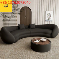 Italian living room small apartment special-shaped designer reception curved sofa
