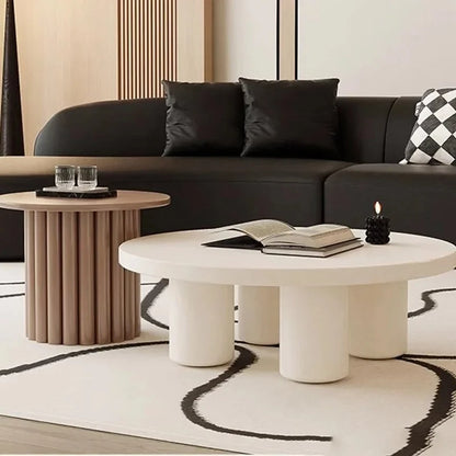 Table d'appoint minimaliste esthétique en bois blanc, ronde, petite Table basse Simple, Design moderne, meubles auxiliaires pour la maison