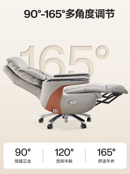 Intelligent massage electric leather boss chair light luxury high sense can lie down nap e-sports office computer chair home