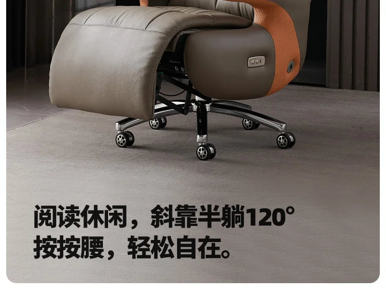 P A63 Heating Massage Office Chairs Ventilation Leather Relaxing Portable Desk Chair Recliner Nordic Comfy Silla Home Office