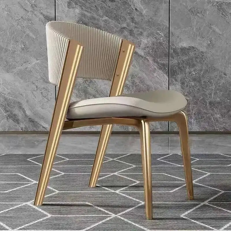 Ergonomic Furniture Modern Vip Restaurant Luxury Designer Dining Italian Chair Chairs Nail Gold Comedor Kitchen Legs Leather