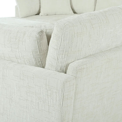 127 inch U-shaped segmented sofa with movable Ottoman style, 6-piece set of chenille fabric sofa